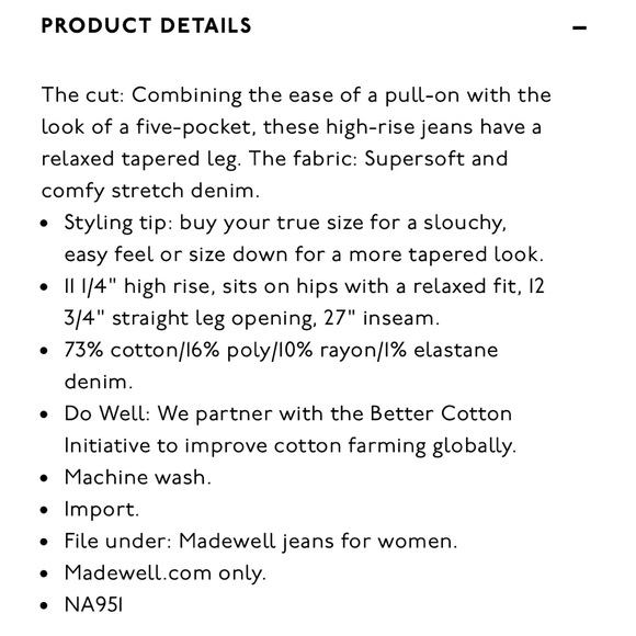 Madewell Pull-On Jeans in Keefe Wash, NA951 - Picture 10 of 11